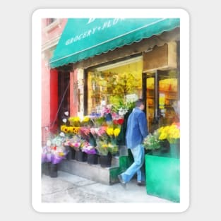 Hoboken NJ - Neighborhood Flower Shop Sticker